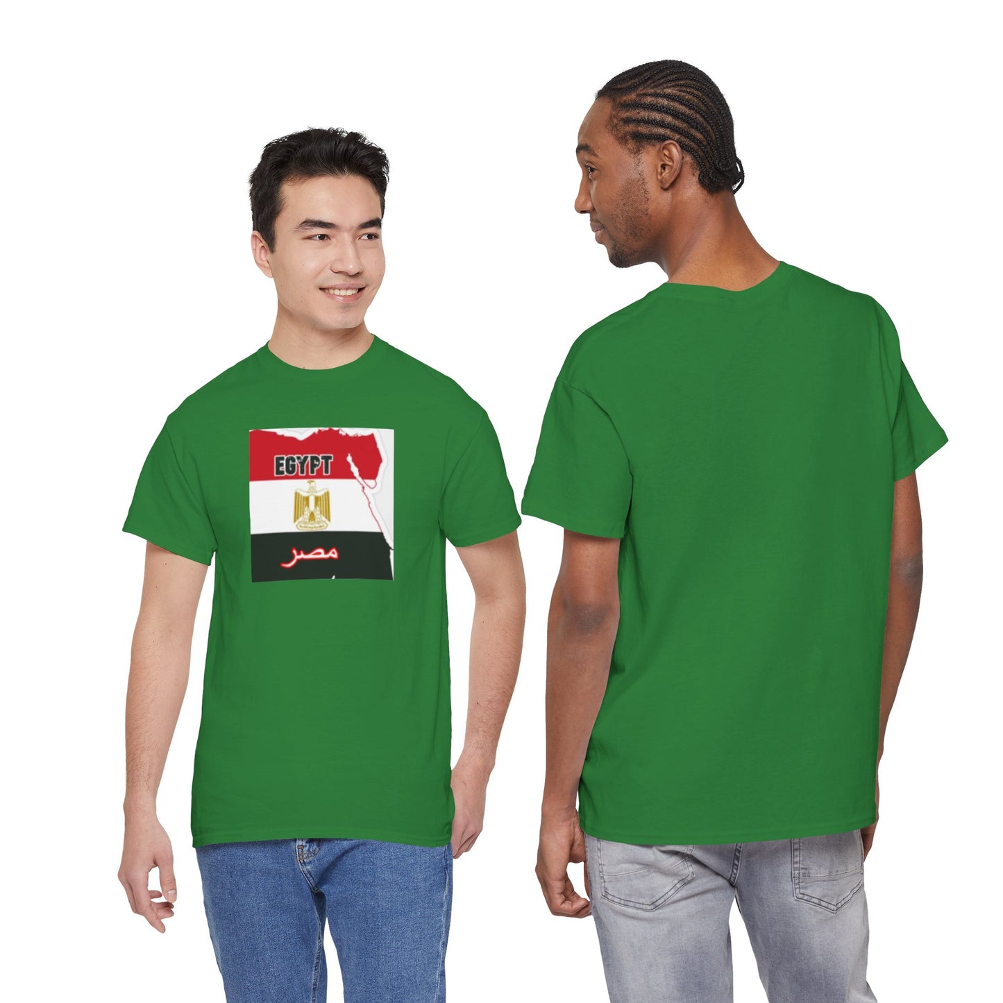 Unisex Heavy Cotton Tee -- Egypt flag and map