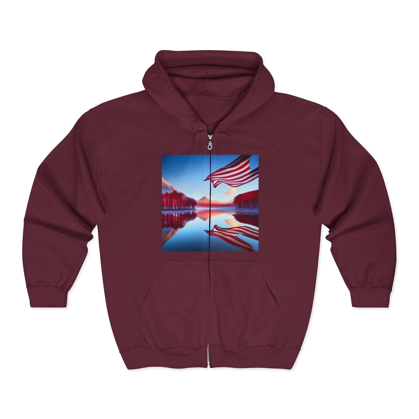 Unisex Heavy Blend™ Full Zip Hooded Sweatshirt ,-- USA