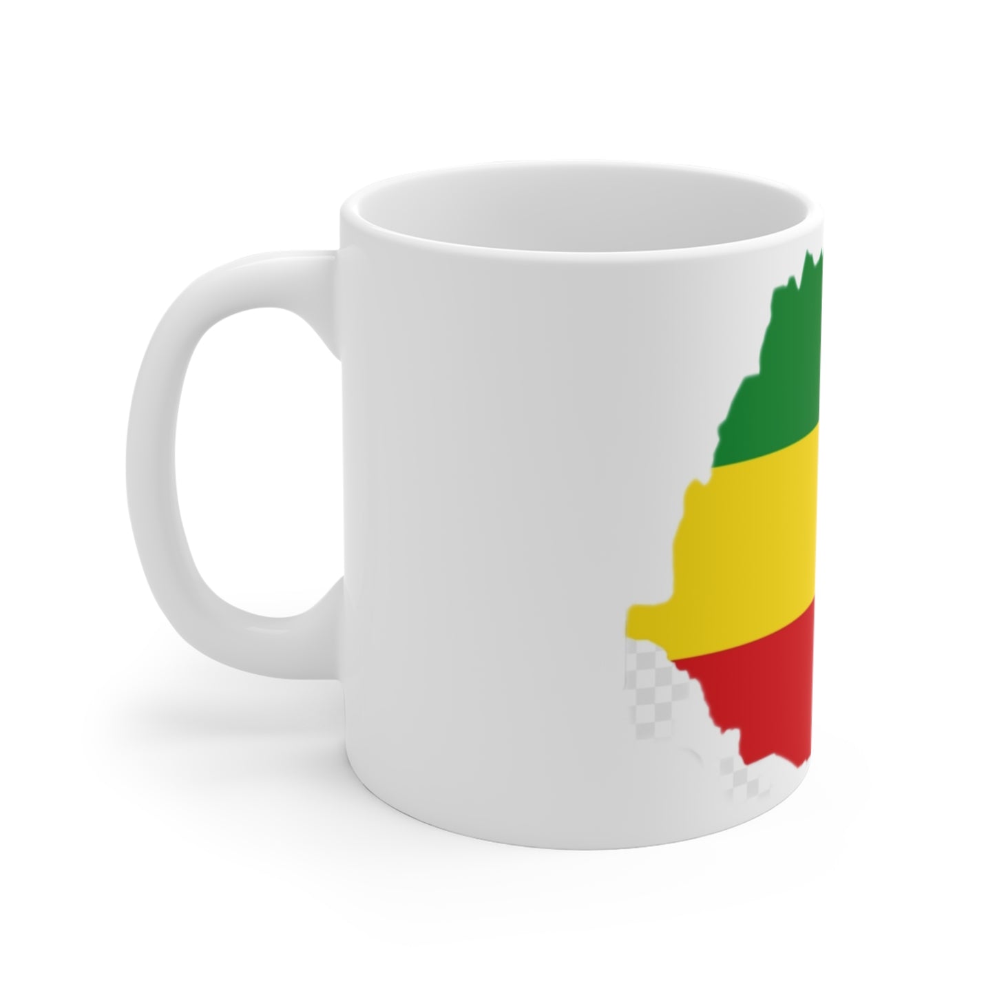 Mug 11oz -- Ethiopia flag and map