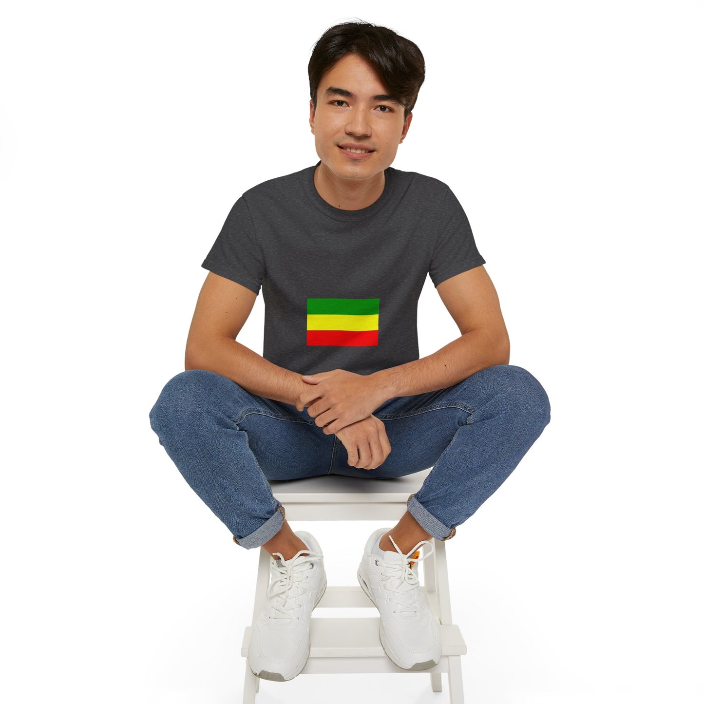 Unisex Ultra Cotton Tee - Ethiopan Flag no star