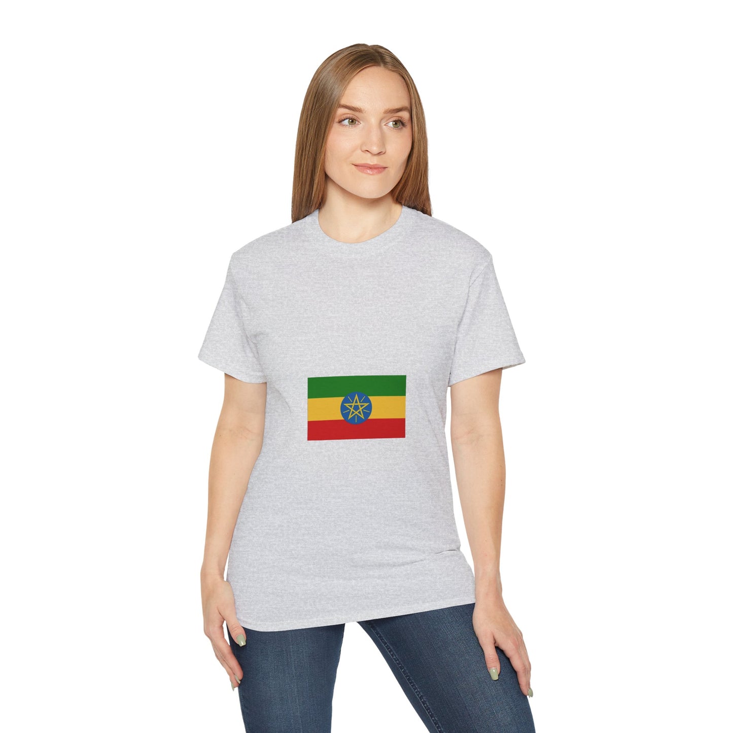 Unisex Ultra Cotton Tee -- Ethiopian Federal Flag Tshirt
