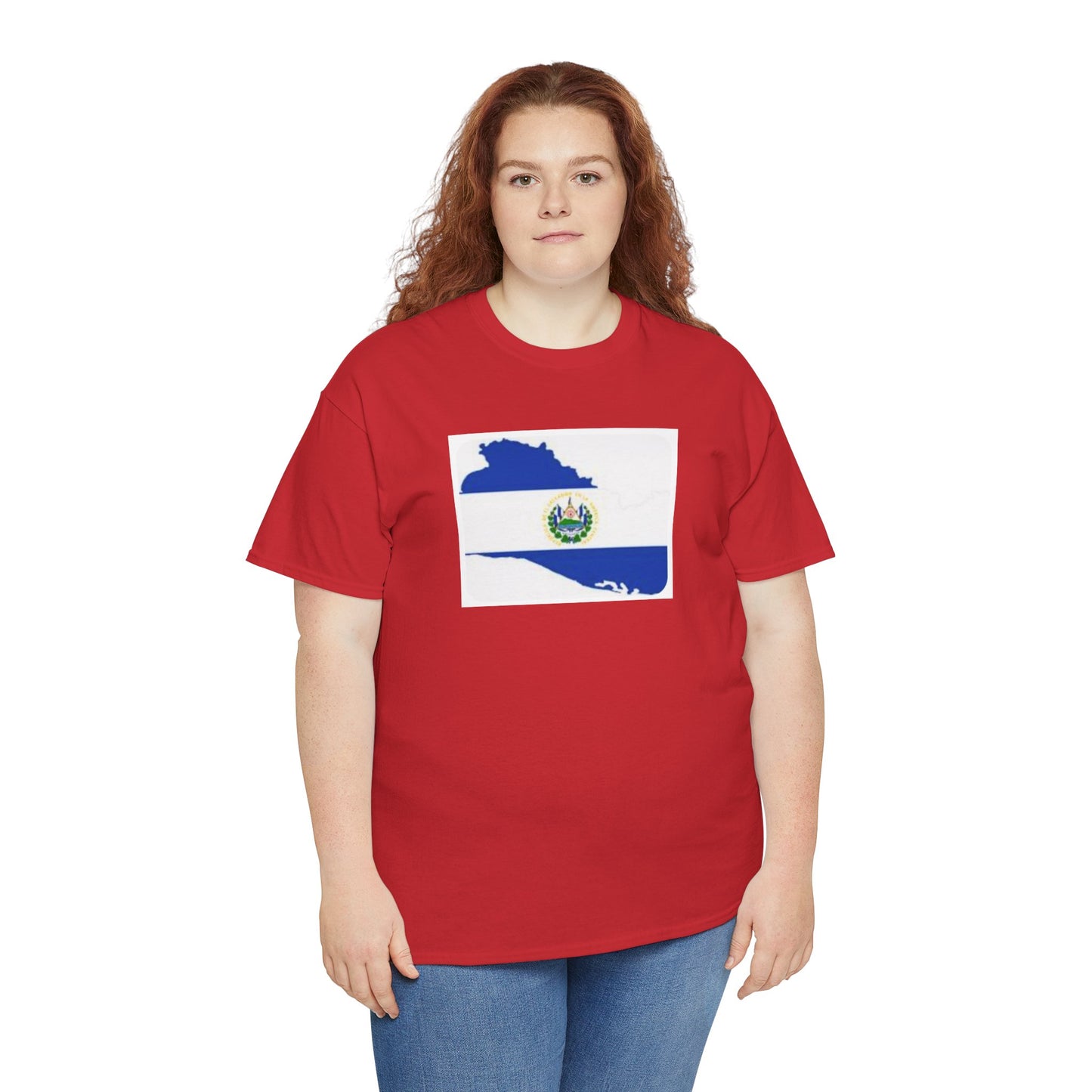 Unisex Heavy Cotton Tee -- el Salvador flag and map