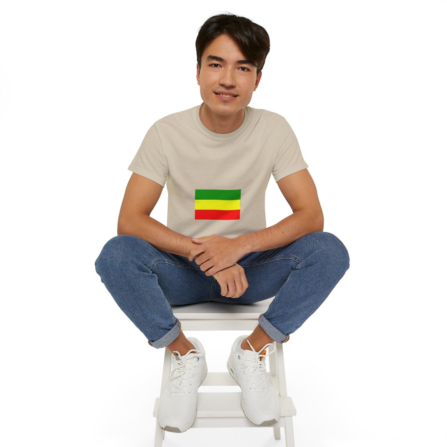 Unisex Ultra Cotton Tee - Ethiopan Flag no star