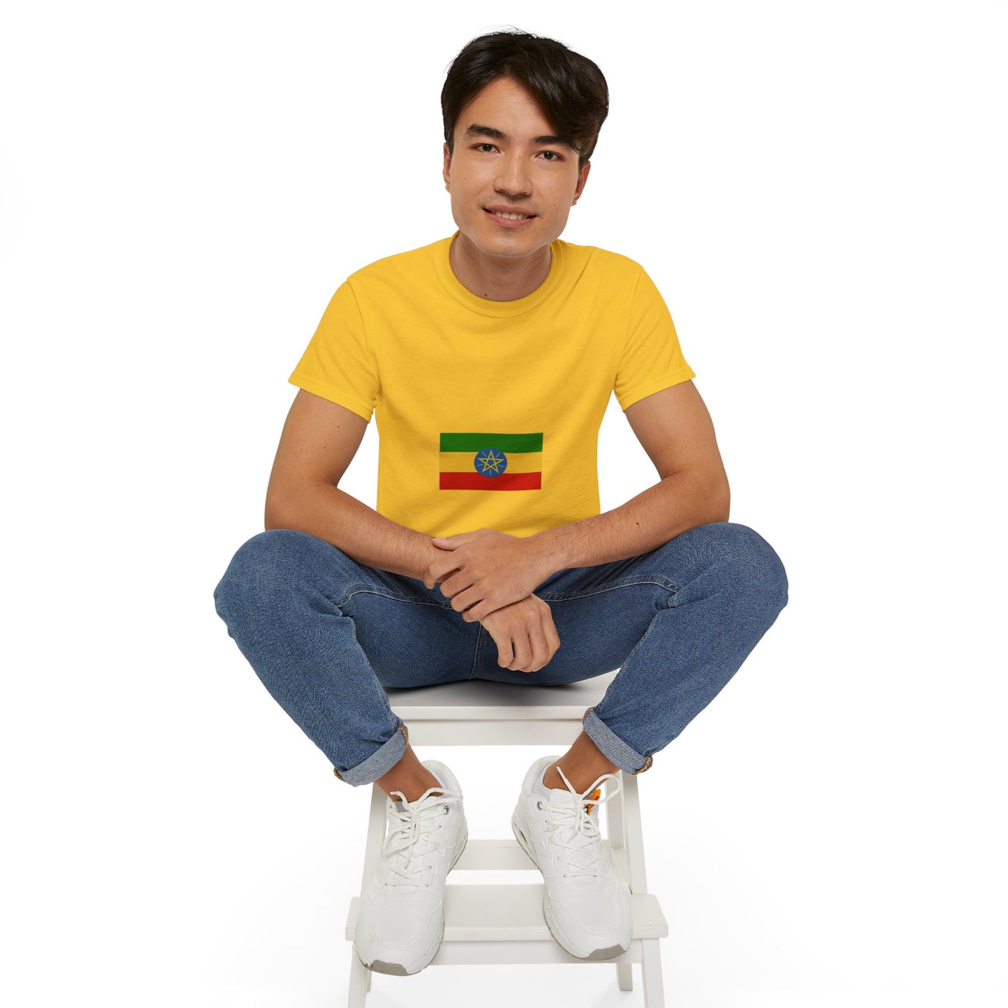 Unisex Ultra Cotton Tee -- Ethiopian Federal Flag Tshirt