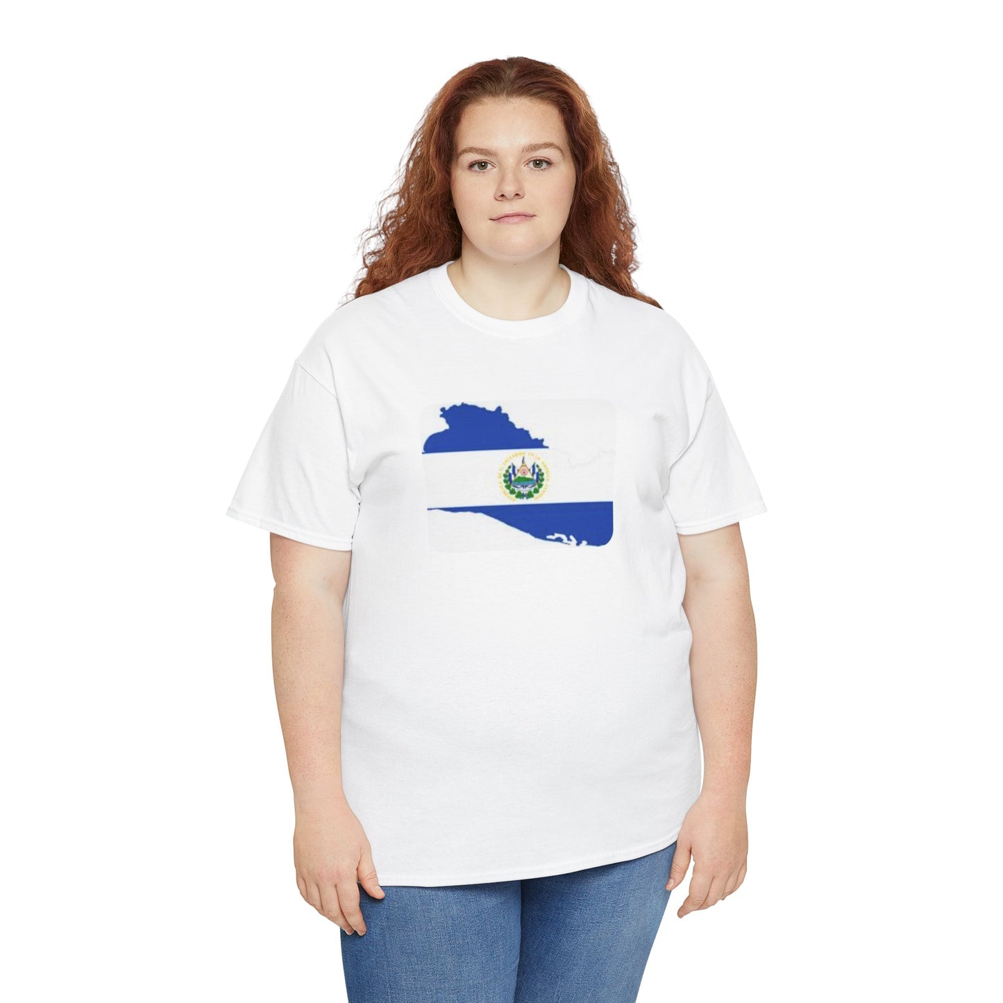 Unisex Heavy Cotton Tee -- el Salvador flag and map