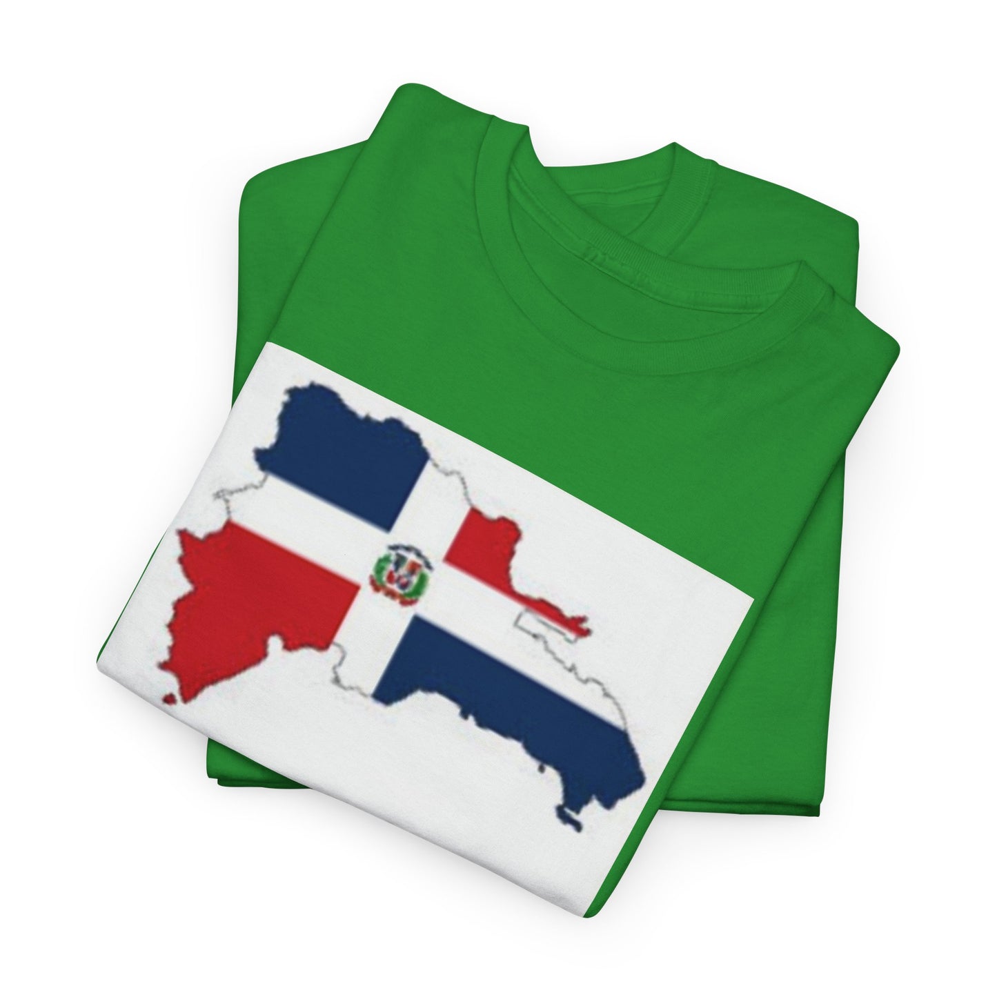 Unisex Heavy Cotton Tee -- Dominican Republic flag and map