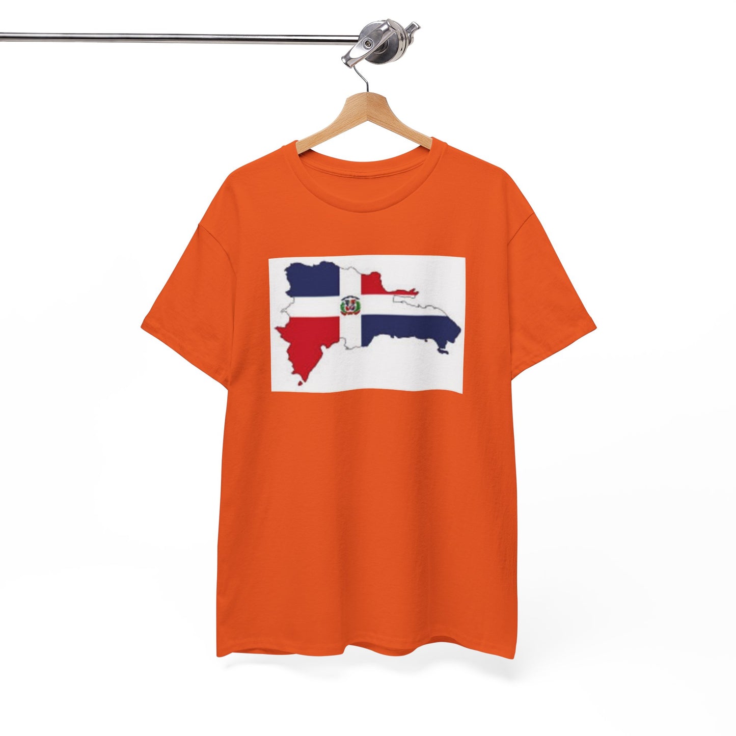 Unisex Heavy Cotton Tee -- Dominican Republic flag and map