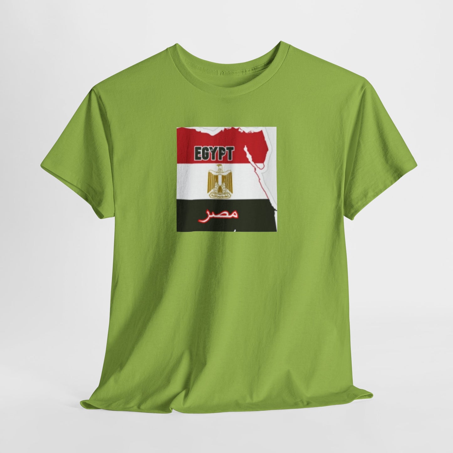 Unisex Heavy Cotton Tee -- Egypt flag and map