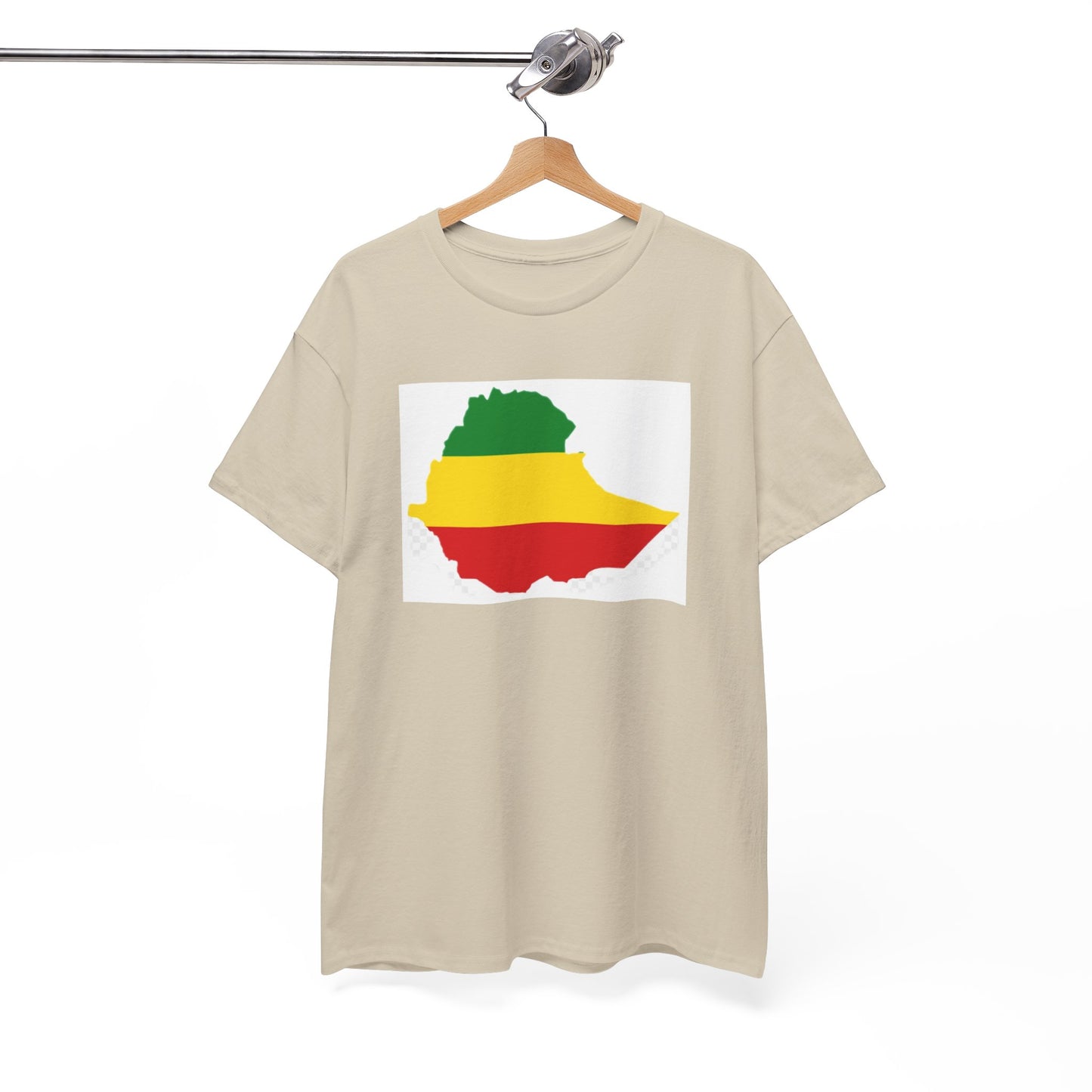 Unisex Heavy Cotton Tee -- Ethiopia flag and map