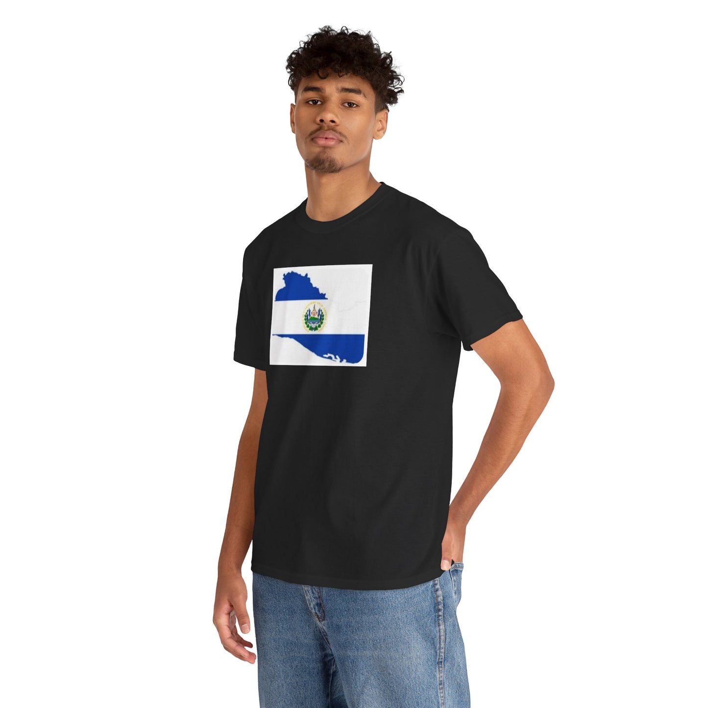 Unisex Heavy Cotton Tee -- el Salvador flag and map
