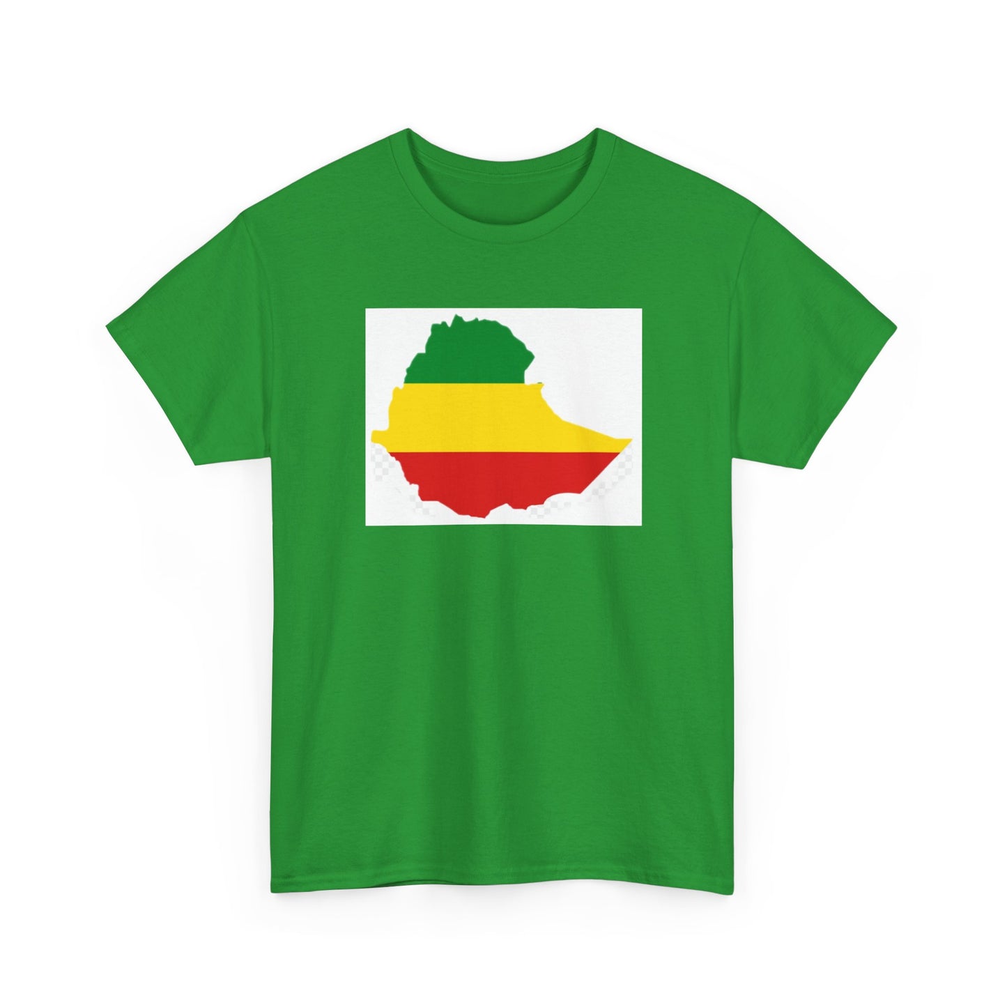 Unisex Heavy Cotton Tee -- Ethiopia flag and map