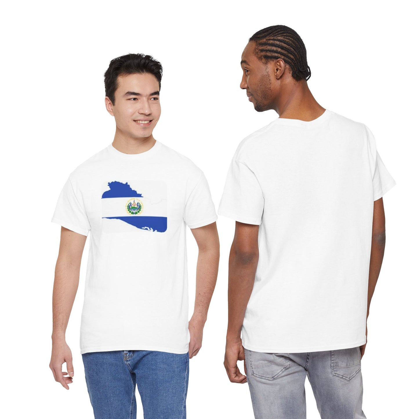Unisex Heavy Cotton Tee -- el Salvador flag and map