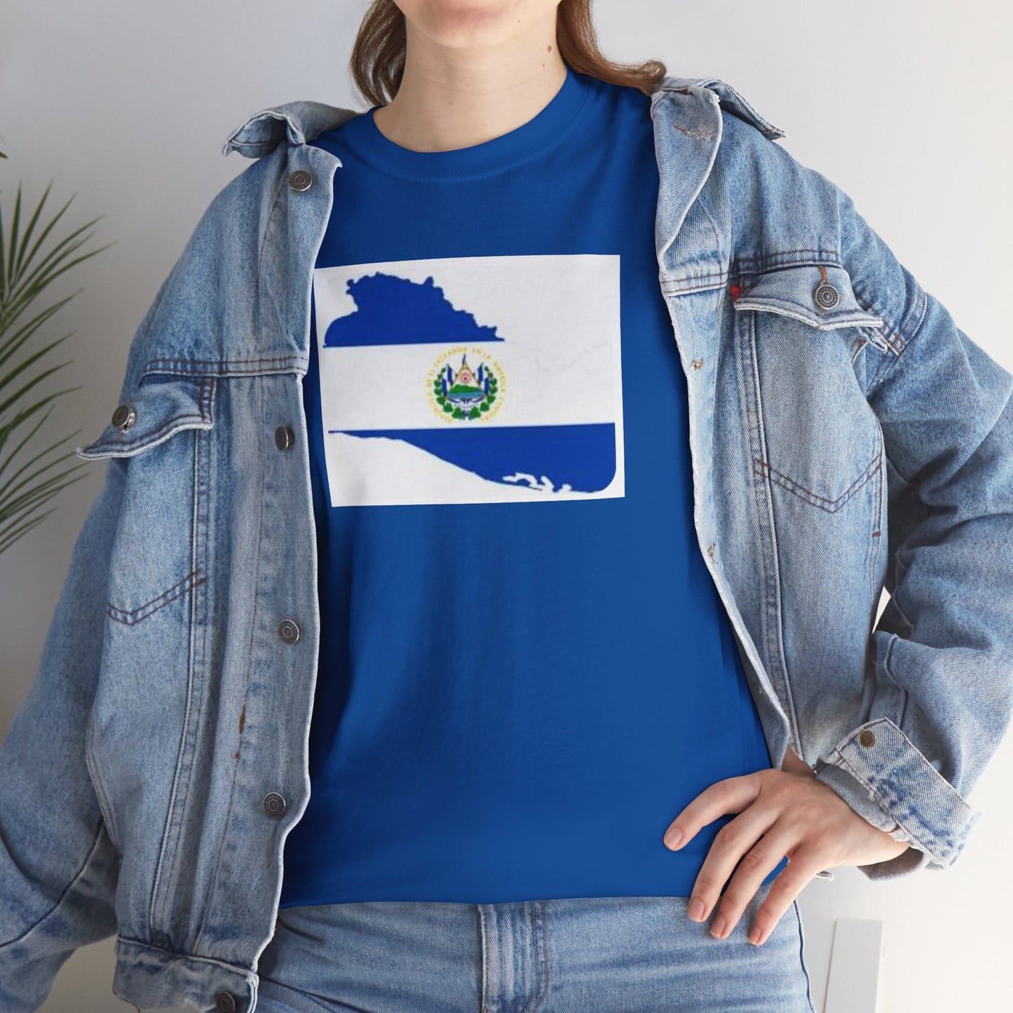 Unisex Heavy Cotton Tee -- el Salvador flag and map