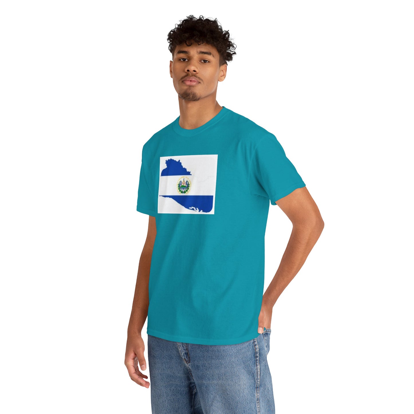 Unisex Heavy Cotton Tee -- el Salvador flag and map