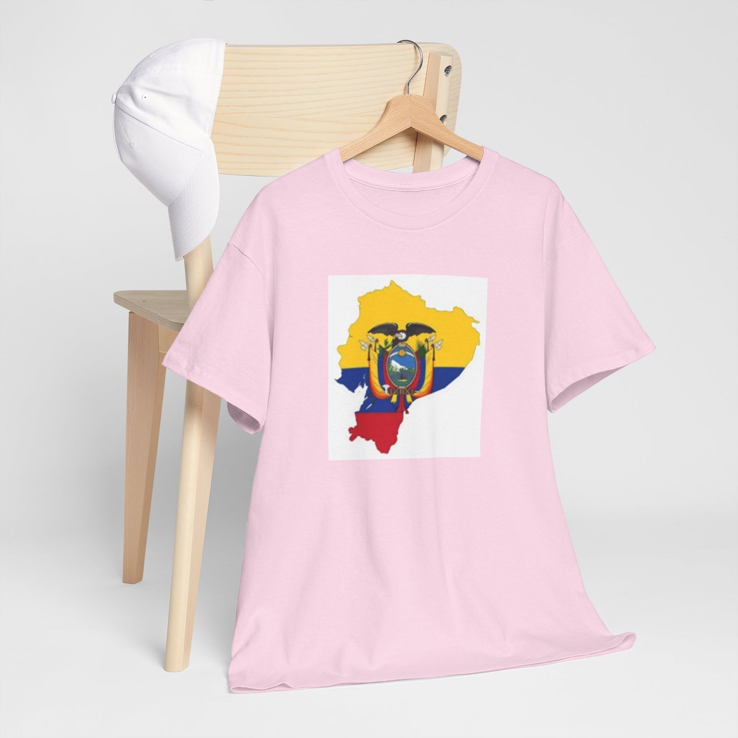 Unisex Heavy Cotton Tee -- Ecuador flag and map
