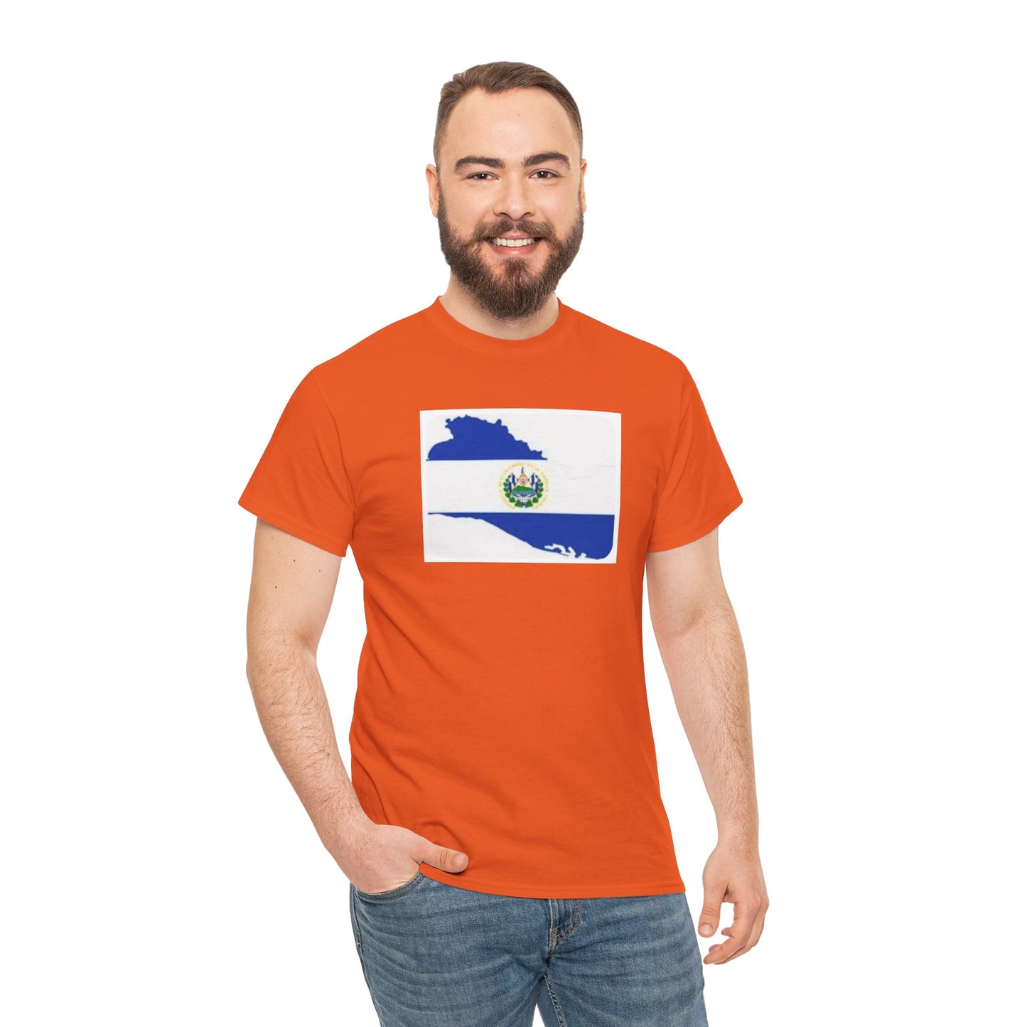 Unisex Heavy Cotton Tee -- el Salvador flag and map