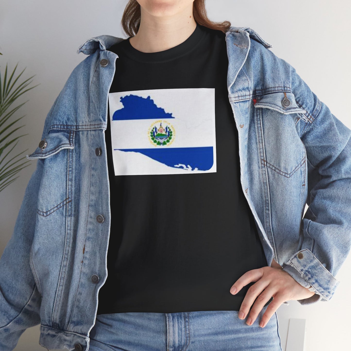 Unisex Heavy Cotton Tee -- el Salvador flag and map