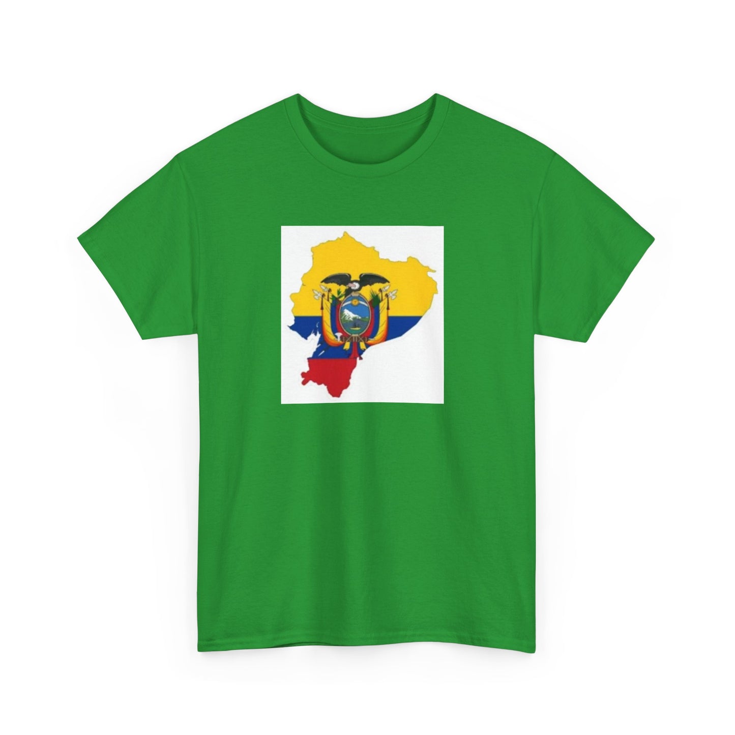 Unisex Heavy Cotton Tee -- Ecuador flag and map