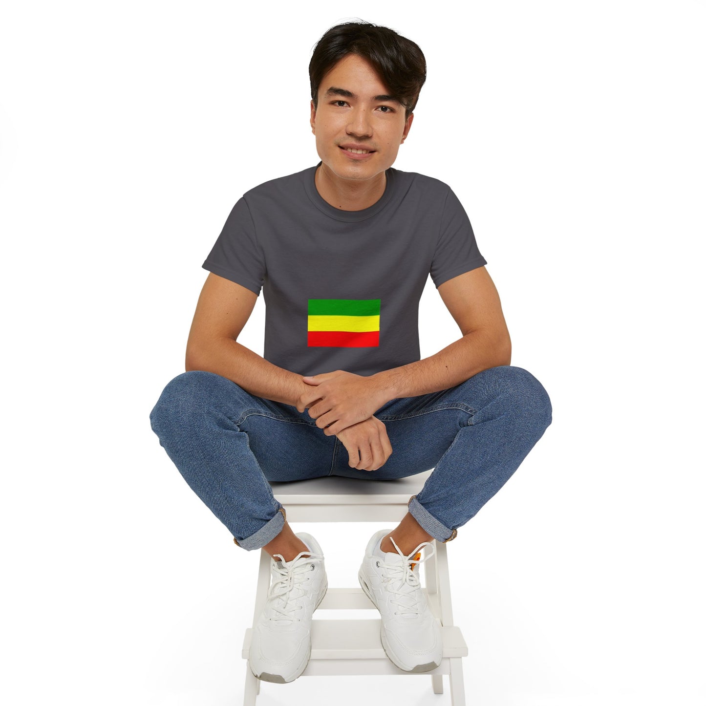 Unisex Ultra Cotton Tee - Ethiopan Flag no star