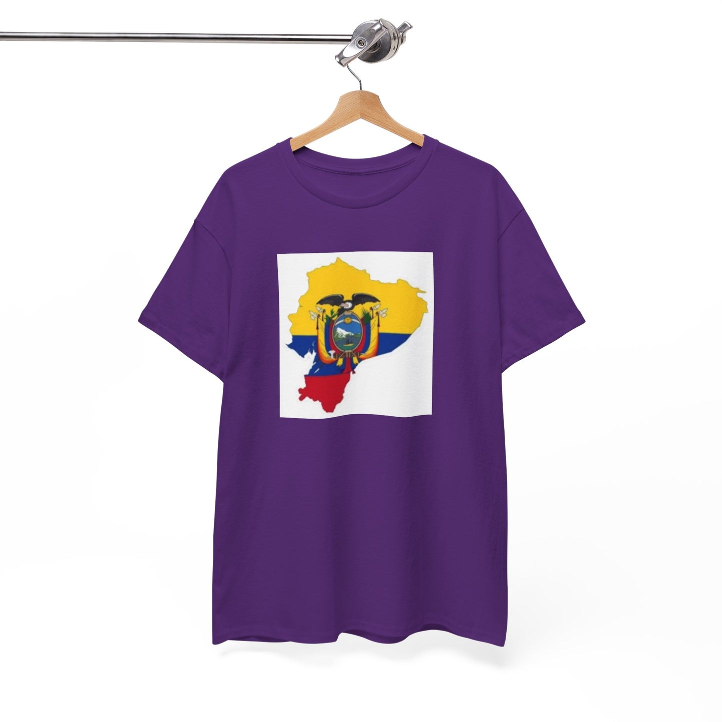 Unisex Heavy Cotton Tee -- Ecuador flag and map