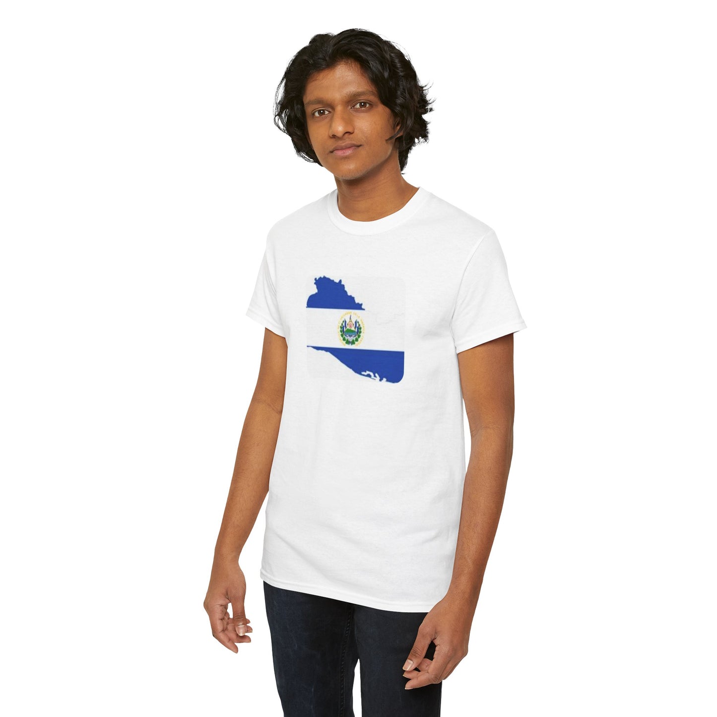 Unisex Heavy Cotton Tee -- el Salvador flag and map