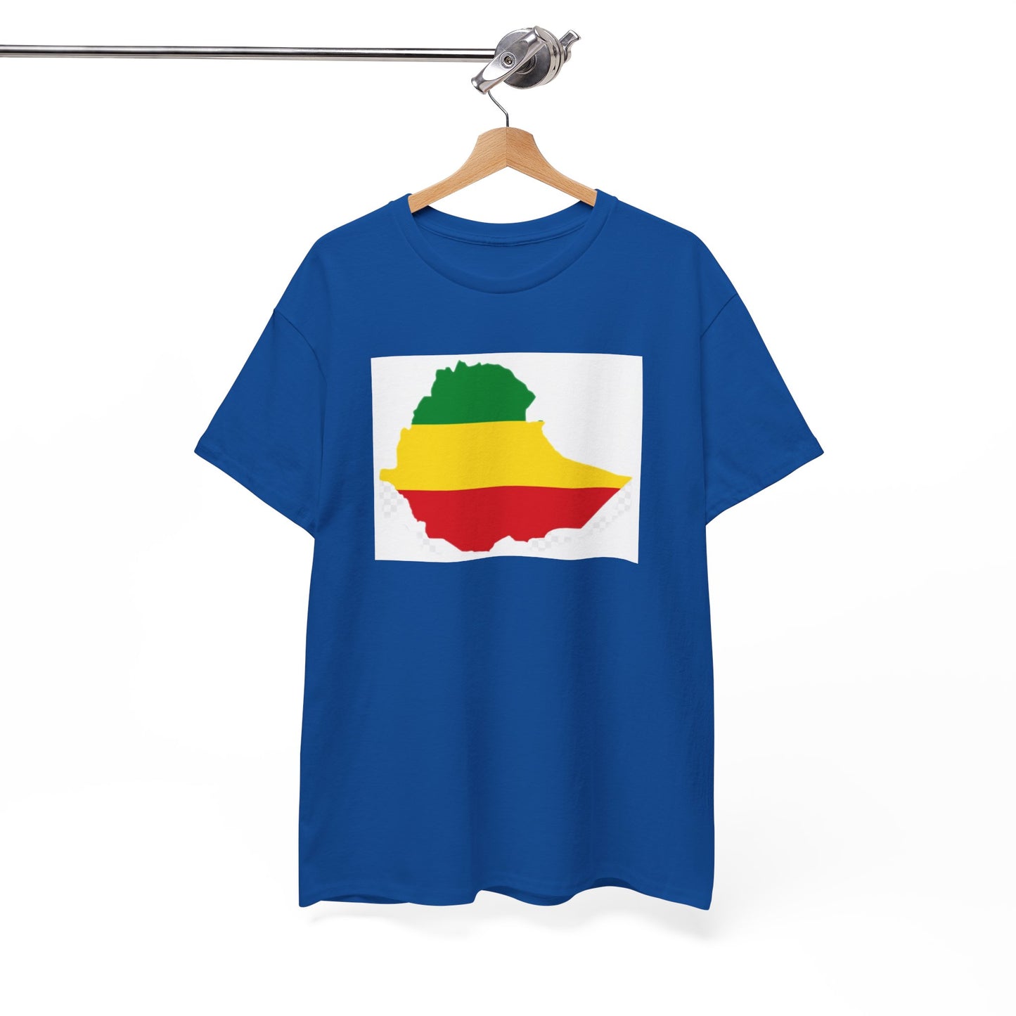 Unisex Heavy Cotton Tee -- Ethiopia flag and map