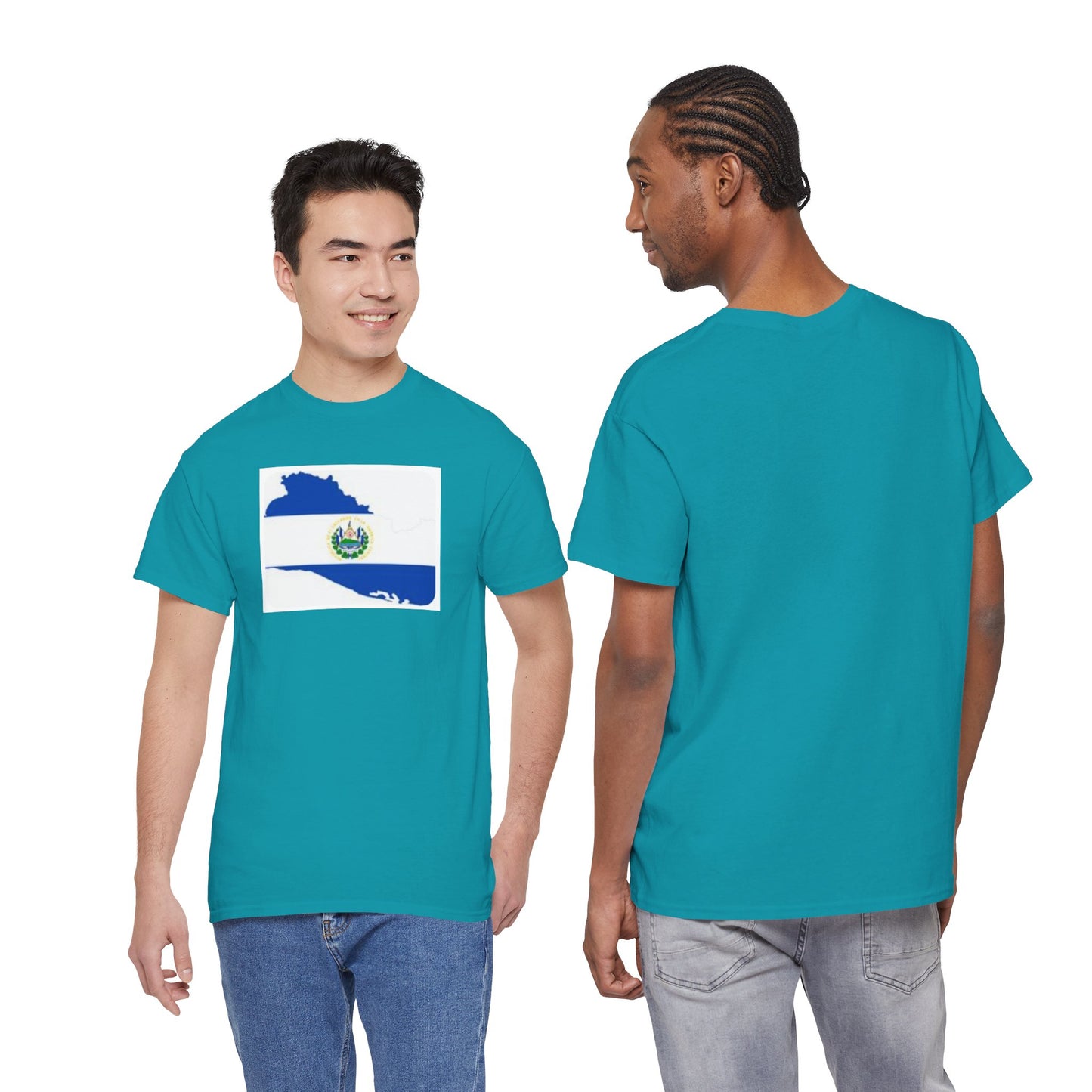 Unisex Heavy Cotton Tee -- el Salvador flag and map