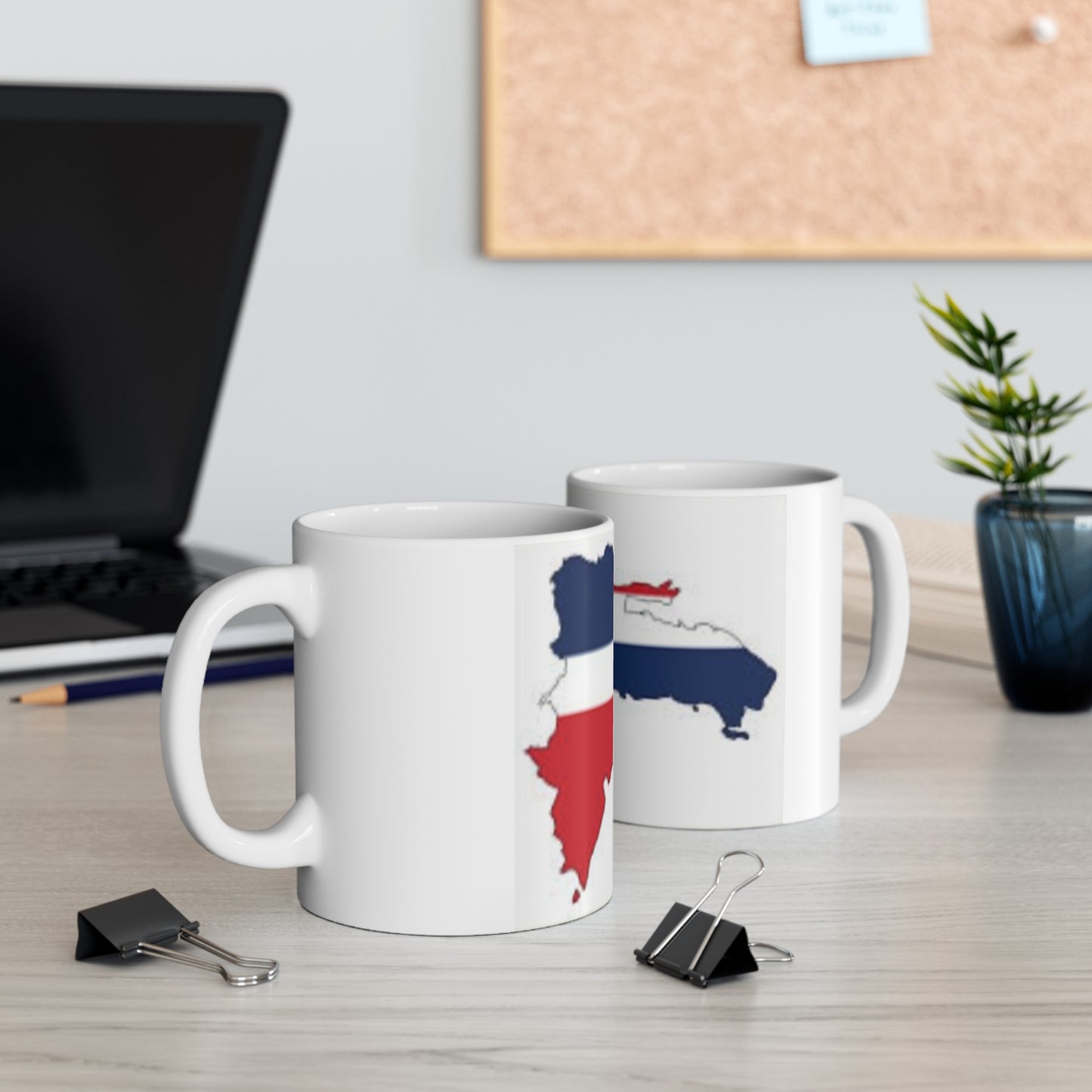 Mug 11oz -- Dominican Republic flag and map