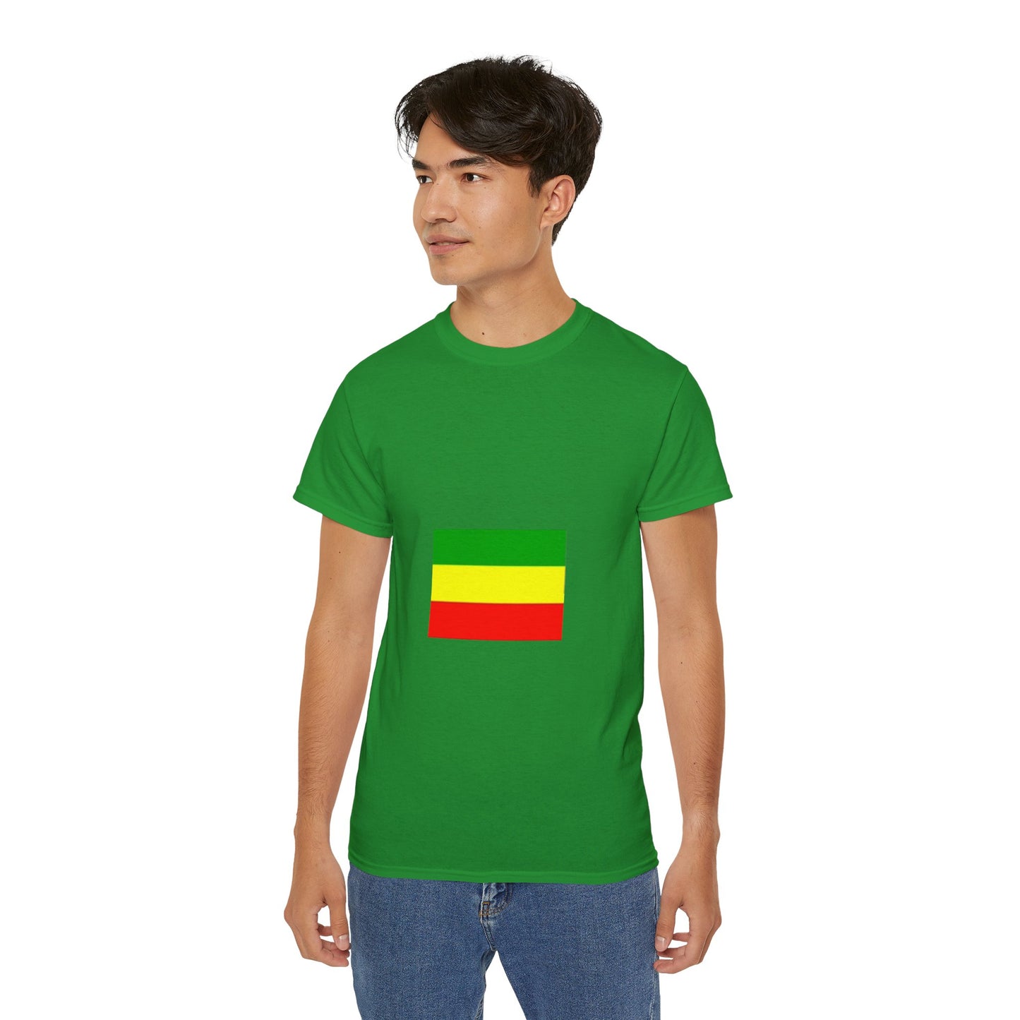 Unisex Ultra Cotton Tee - Ethiopan Flag no star