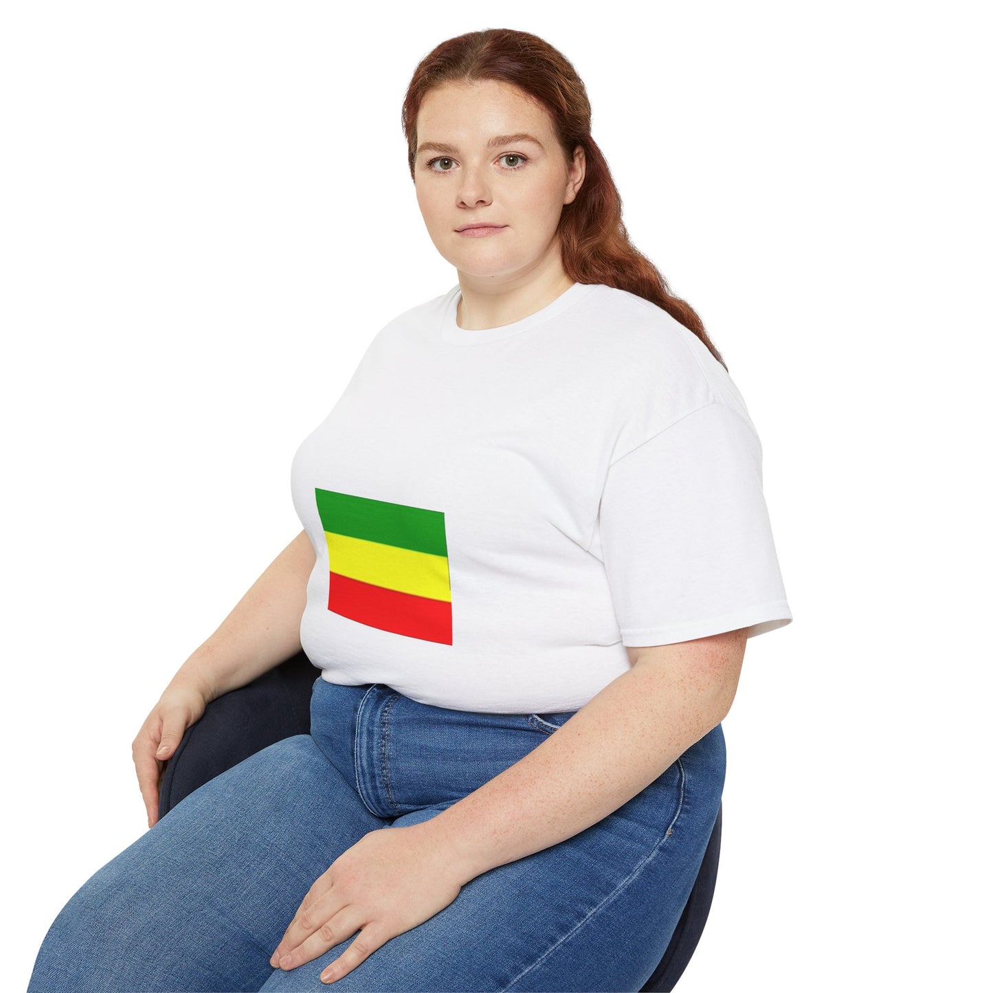 Unisex Ultra Cotton Tee - Ethiopan Flag no star