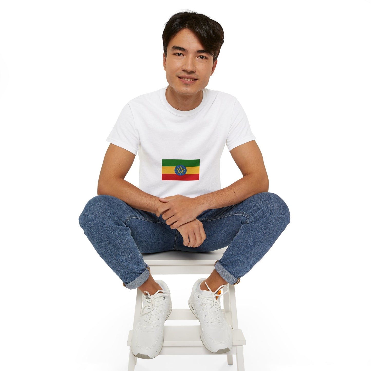 Unisex Ultra Cotton Tee -- Ethiopian Federal Flag Tshirt