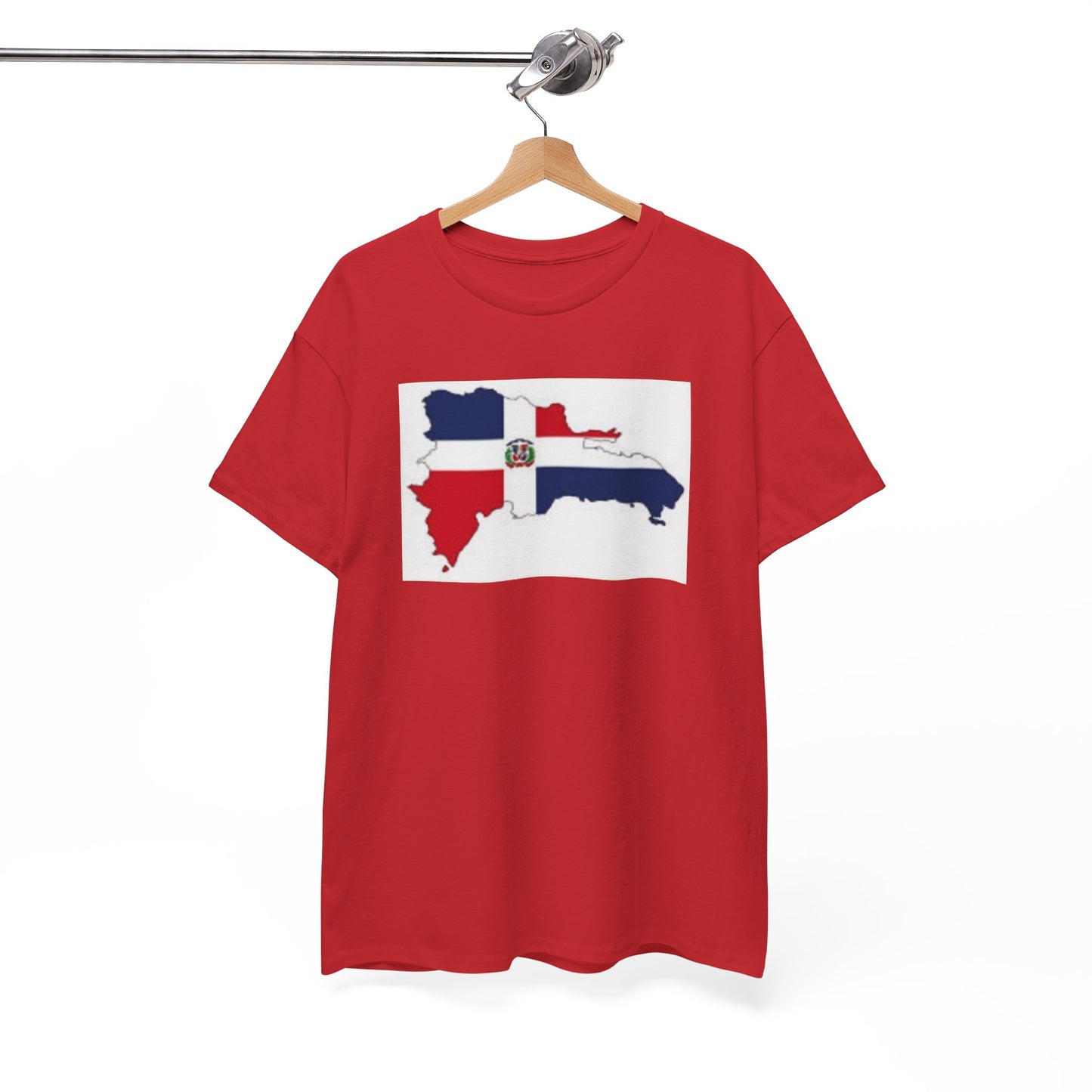 Unisex Heavy Cotton Tee -- Dominican Republic flag and map