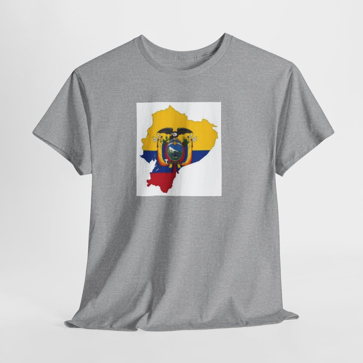Unisex Heavy Cotton Tee -- Ecuador flag and map