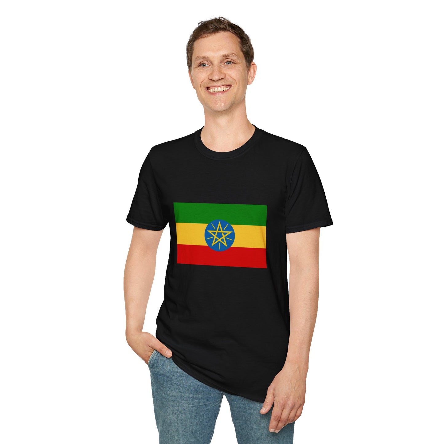 Unisex Softstyle T-Shirt -- Ethiopia Federal Flag
