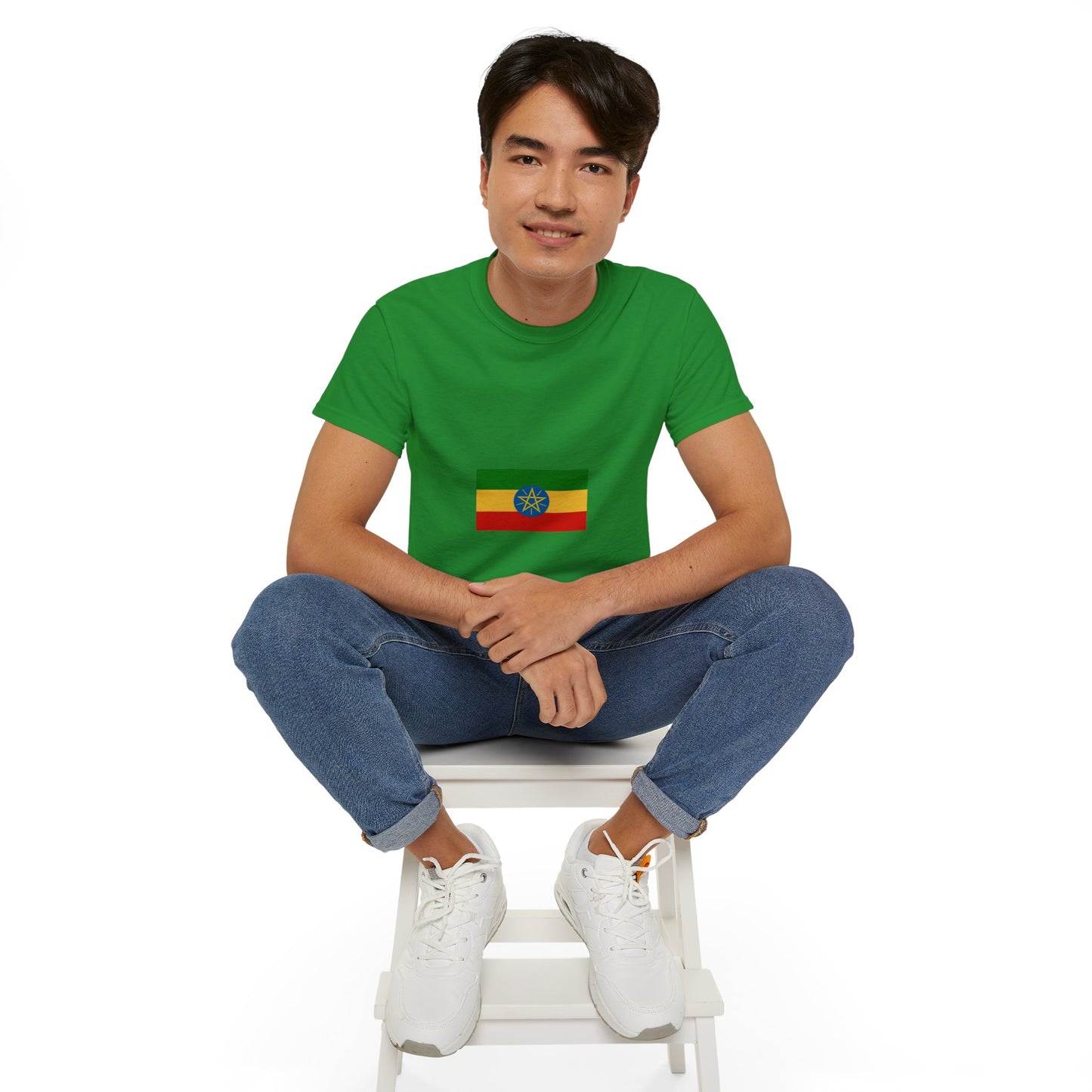 Unisex Ultra Cotton Tee -- Ethiopian Federal Flag Tshirt