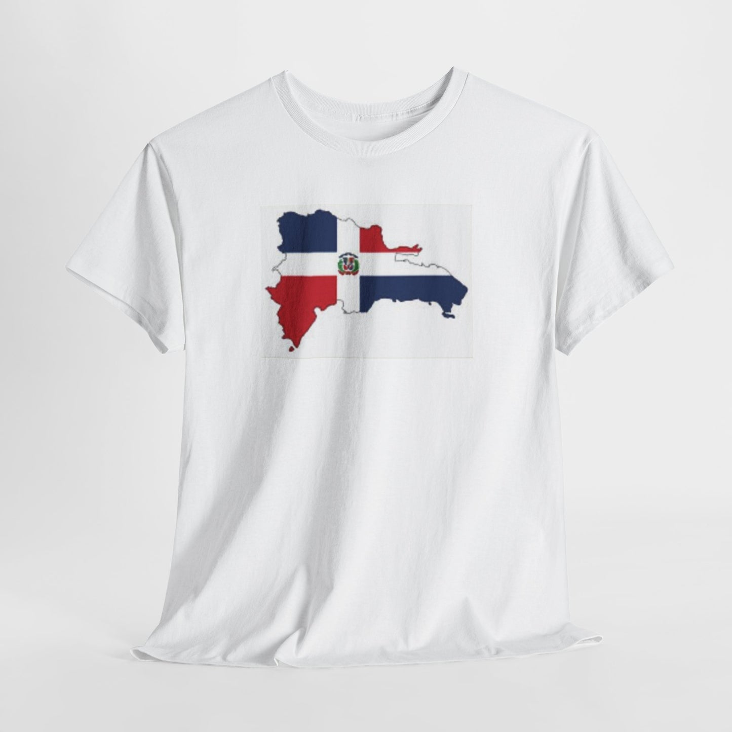 Unisex Heavy Cotton Tee -- Dominican Republic flag and map