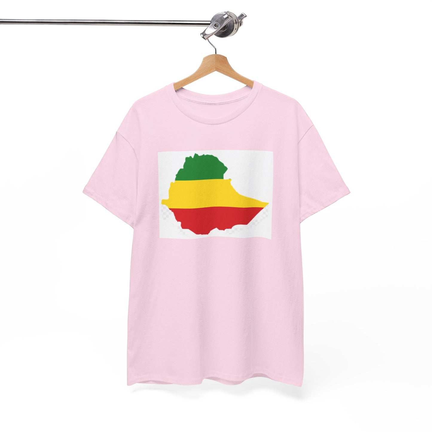 Unisex Heavy Cotton Tee -- Ethiopia flag and map