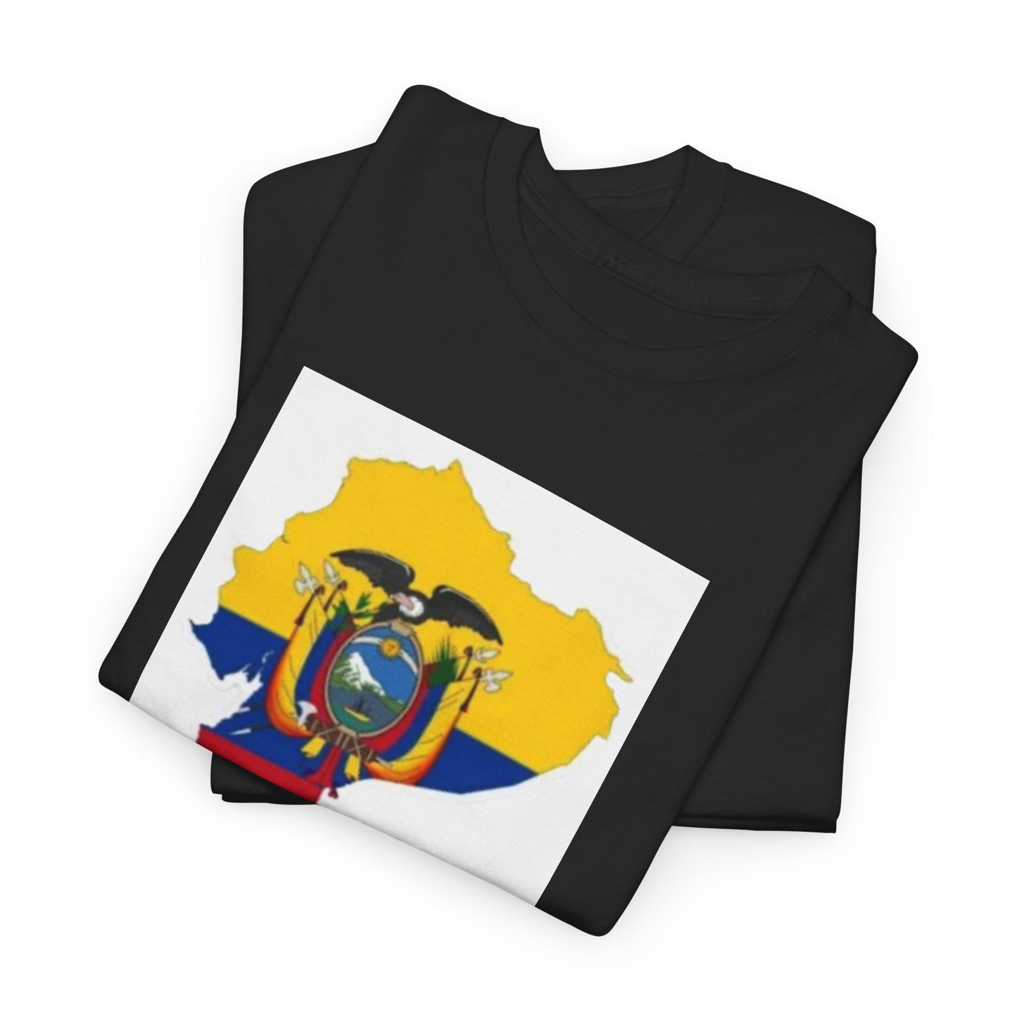 Unisex Heavy Cotton Tee -- Ecuador flag and map