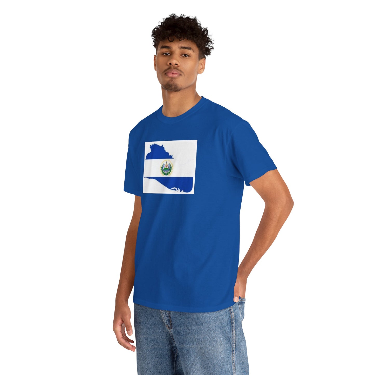 Unisex Heavy Cotton Tee -- el Salvador flag and map
