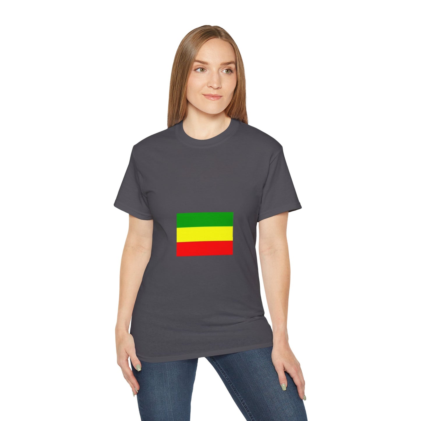 Unisex Ultra Cotton Tee - Ethiopan Flag no star