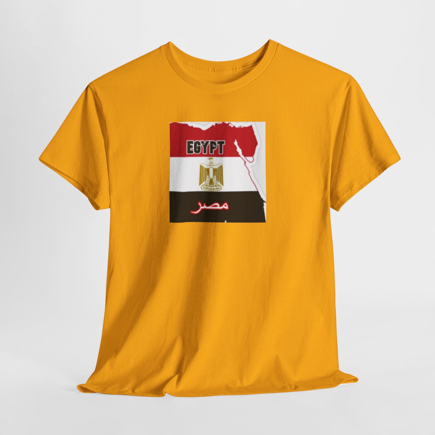 Unisex Heavy Cotton Tee -- Egypt flag and map