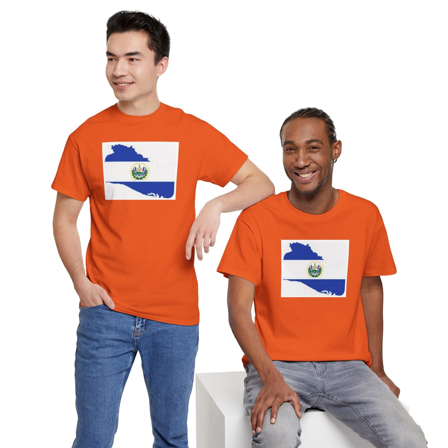 Unisex Heavy Cotton Tee -- el Salvador flag and map