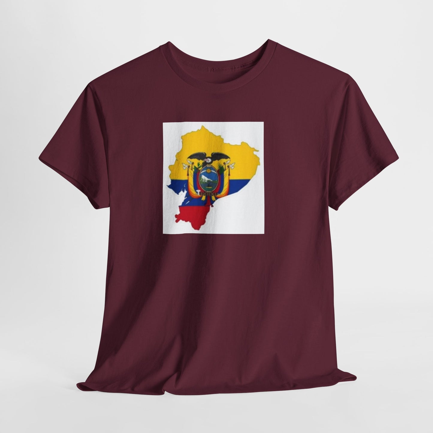 Unisex Heavy Cotton Tee -- Ecuador flag and map