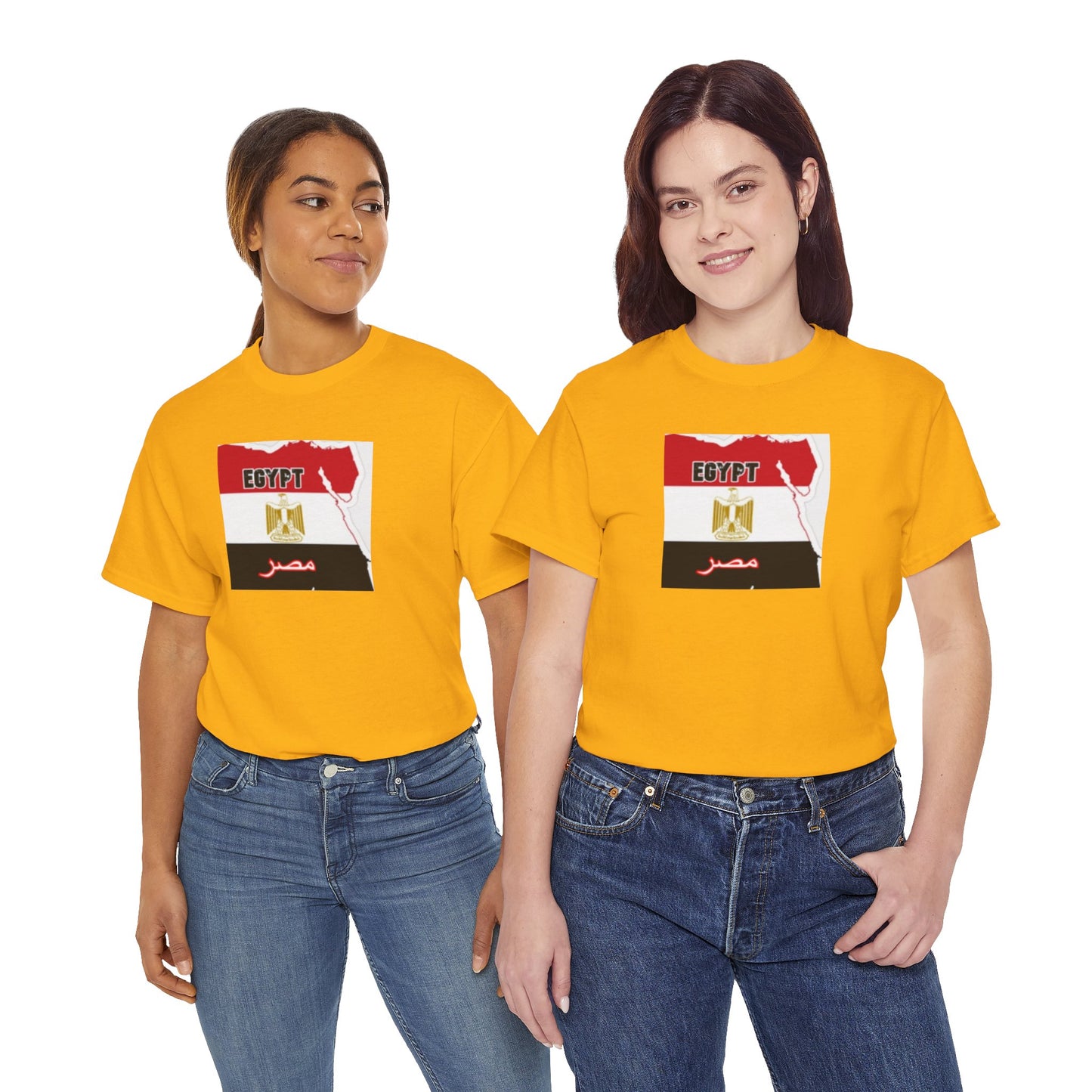 Unisex Heavy Cotton Tee -- Egypt flag and map
