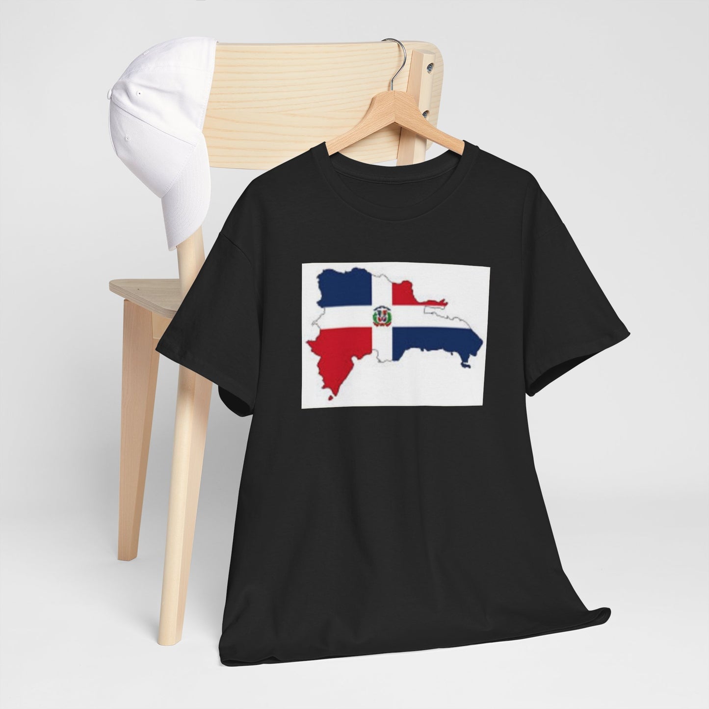 Unisex Heavy Cotton Tee -- Dominican Republic flag and map