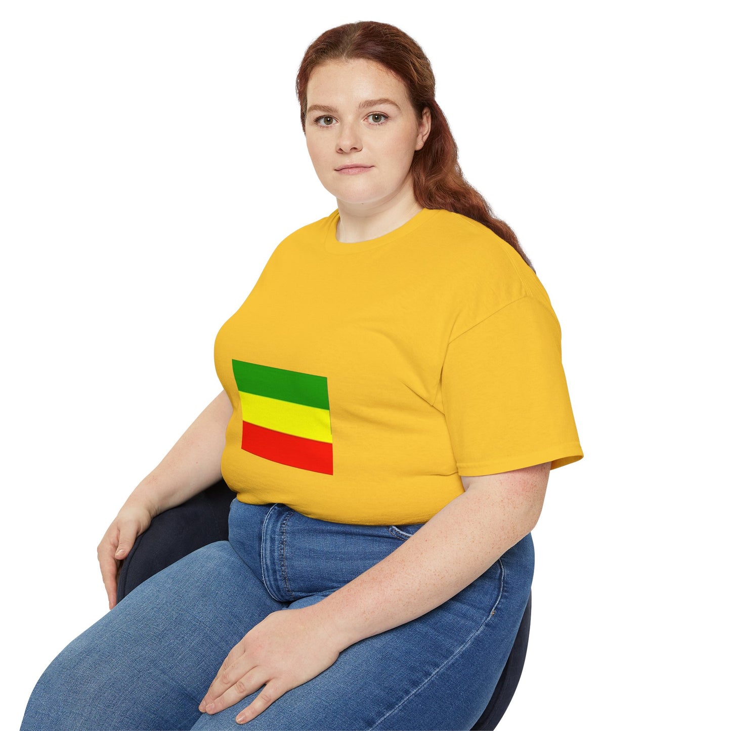 Unisex Ultra Cotton Tee - Ethiopan Flag no star