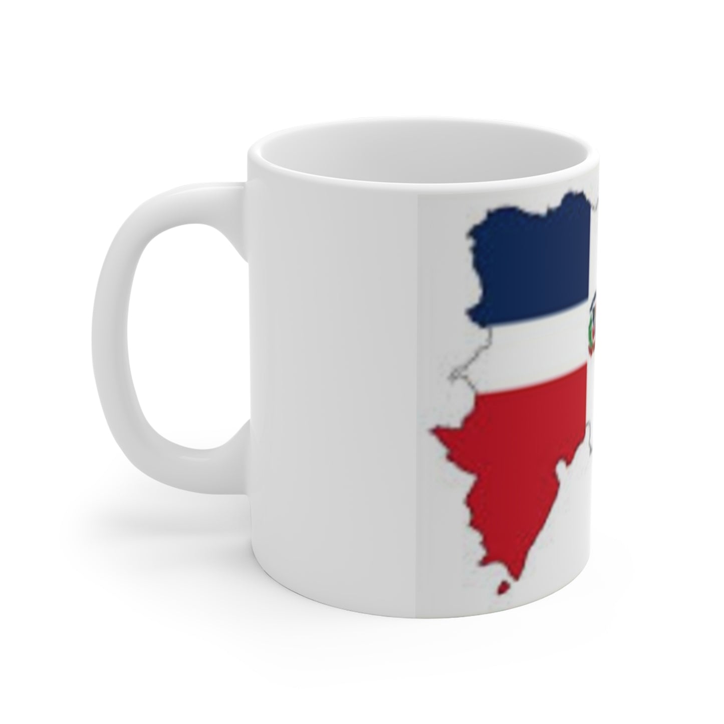 Mug 11oz -- Dominican Republic flag and map
