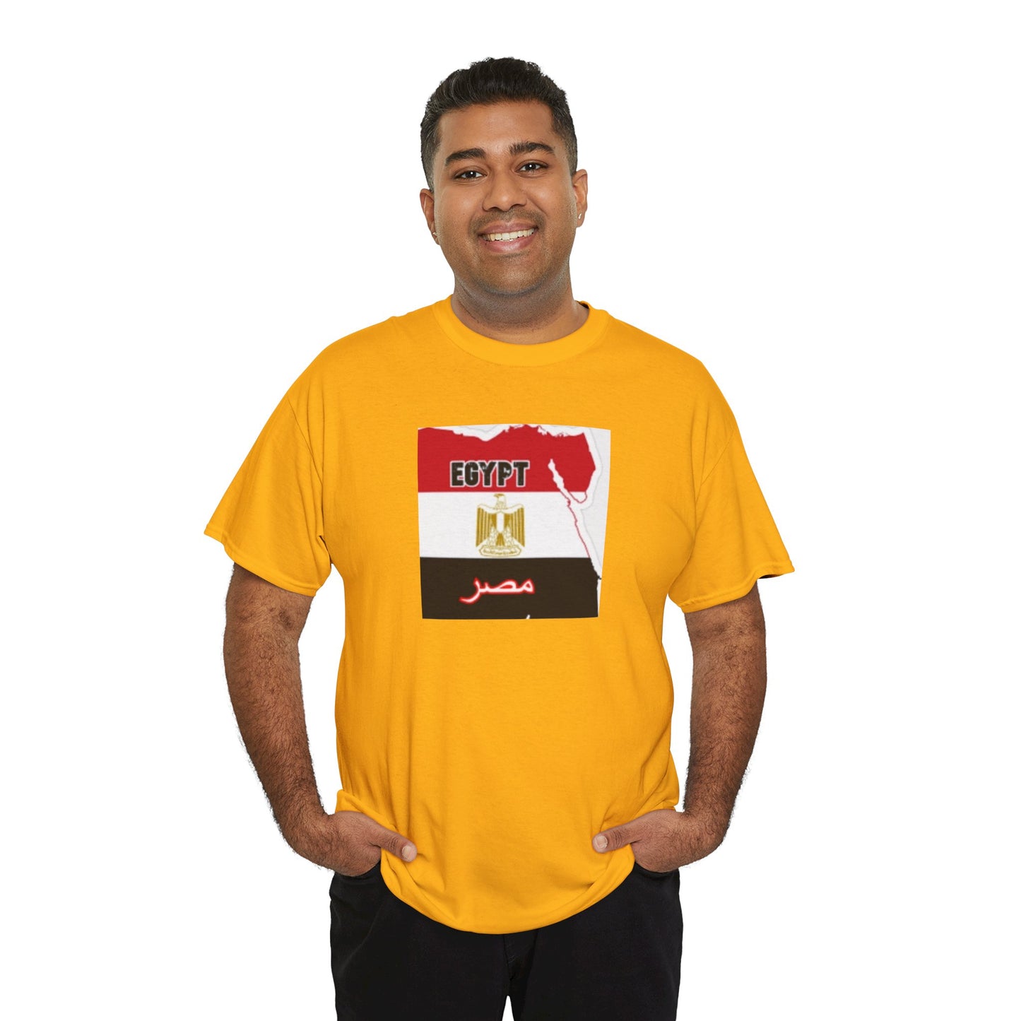 Unisex Heavy Cotton Tee -- Egypt flag and map