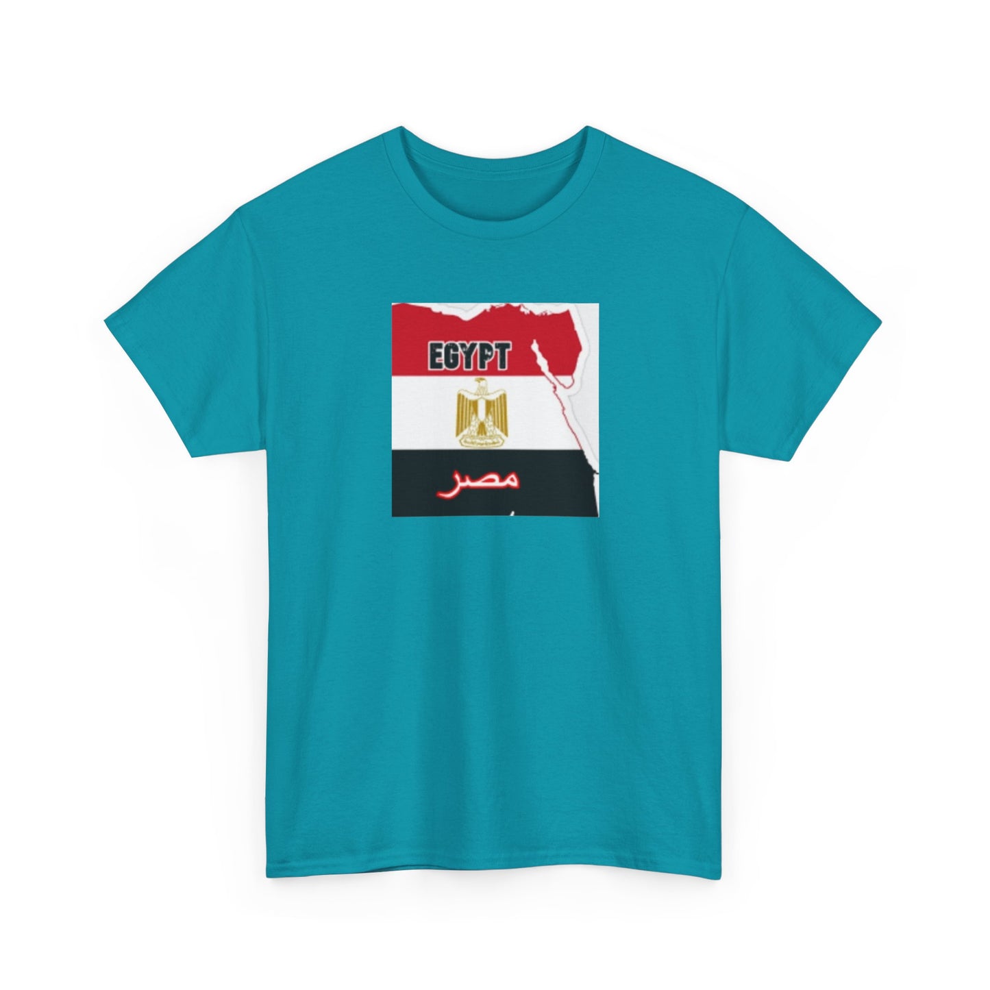 Unisex Heavy Cotton Tee -- Egypt flag and map