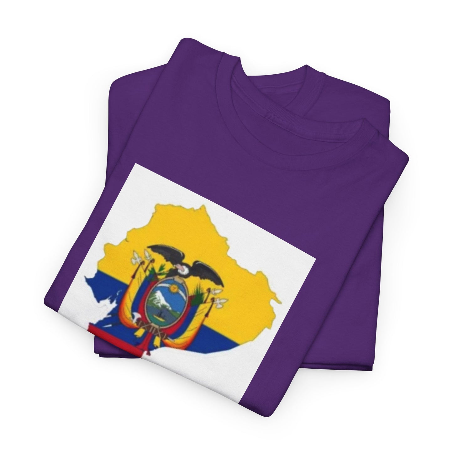 Unisex Heavy Cotton Tee -- Ecuador flag and map